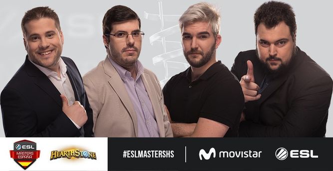 Los comentaristas para el ESL Masters HearthStone / Imagen: ESL