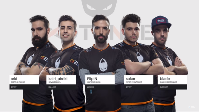 El hasta ahora, quinteto de x6tence. Imagen: ESL